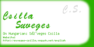 csilla suveges business card